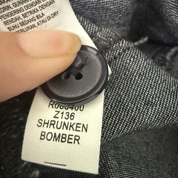 Lucky Brand Denim Cropped Bomber Blazer Women’s XL True Ingigo Capsule Wardrobe - Picture 10 of 12